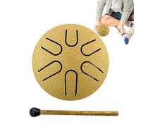 Tambour de pluie extérieur - Instrument à langue en acier de 7,6 cm, cloche de pluie étanche | Mini tambour musical à manivelle avec 6 Notes pour jardin, méditation, décor de Patio, Relaxation, Art so