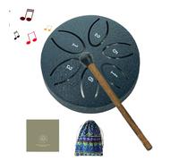 Tambour de Pluie Extérieur - Tongue Drum Acier 8 cm 6 Notes Extérieur - Percussion Manuelle Éducative pour Méditation Pleine Conscience Relaxation Yoga Adultes Débutants