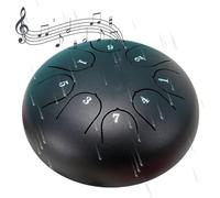 Tambour De Pluie For Jardin Extérieur, 15 Cm, 8 Notes, À Langue En Acier, Carillons Bain Sonores, Percussions, Guérison/thérapie(Black)