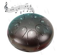 Tambour De Pluie For Jardin Extérieur, 15 Cm, 8 Notes, À Langue En Acier, Carillons Bain Sonores, Percussions, Guérison/thérapie(Brown)