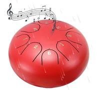 Tambour De Pluie For Jardin Extérieur, 15 Cm, 8 Notes, À Langue En Acier, Carillons Bain Sonores, Percussions, Guérison/thérapie(Red)
