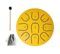 Tambour de pluie pour jardin extérieur, 10,2 cm 9 notes en acier chakra de la langue, carillon de méditation étanche