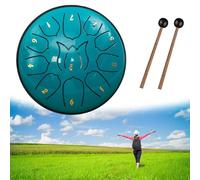 Tambour de pluie pour jardin extérieur, tambour à langue en acier 6 pouces 11 et 8 notes, tambour chakra, carillon de pluie à tambour étanche, tambour de pluie pour instrument de jardin, tambour de ré