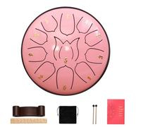 Tambour de Pluie Pour Jardin Extérieur, Tambour de Pluie Pour Instrument de Jardin,Sac à Tambour Et Autre Kit de Percussion Pour la Méditation Et la Musicothérapie. (Rouge,11 Tons), JZRRSLUHK, rose