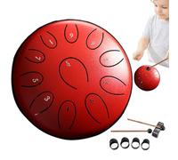 Tambour de pluie pour jardin, tambour à langue en acier pour l'extérieur, Tambour de méditation 11 notes Tambours à main, Handpan Mini Tambours à Langue en Acier de Méditation pour la Sonore