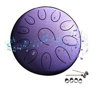 Tambour de pluie pour jardin, tambour à langue en acier pour l'extérieur - Tambours à main 11 notes Instrument de tambour de pluie - Mini tambours à langue en acier portables, instruments de sonore po