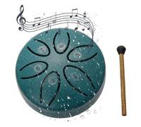 Tambour de pluie pour jardin, tongue des chakras, 6 tons, en acier inoxydable, pour l'extérieur, étanche, cloche de pluie, batterie chakra (vert)