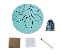 Tambour de pluie pour l'extérieur - Carillon à langue en acier - 7,6 cm - Mini son à 6 tons pour yoga, méditation, guérison du corps et de l'esprit, musicothérapie (bleu)