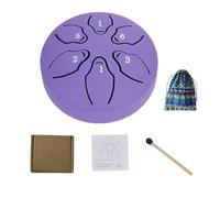 Tambour de pluie pour l'extérieur - Carillon à langue en acier - 7,6 cm - Mini son à 6 tons pour yoga, méditation, guérison du corps et de l'esprit, musicothérapie (violet)