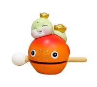 Tambour De Poisson Sculpté À La Main - Sacré Mokugyo Oriental, Percussion Du Temple Religieux | De Pratique De La Méditation, Instrument De Sonore De Musique Asiatique, Kit De Rythme Spirituel