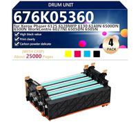 Tambour de Remplacement 676K05360 pour Xerox Phaser 6125 6128MFP 6130 6140N 6500DN 6500N 6027NI 6505DN 6505N Imprimantes, 25000 Pages,BCMY-1 Set