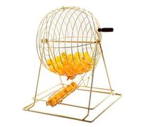 Tambour de tombola Automatique à Cage à balles de Bingo avec 50/100 Boules, Machine à Dessiner de loterie en métal pour tirage au Sort, événements de Collecte de Fonds, fêtes et Jeux Yellow 100balls