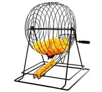 Tambour de tombola automatique en forme de cage de bingo avec 100 balles, machine de dessin de loterie en métal pour tirage chanceux, événements de collecte de fonds, fêtes et jeux