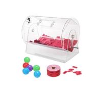 VEVOR Tambour de Tombola Loterie Loto en Acrylique, Capacité 10000 Billets ou 300 Balles, Cage pour Jeu de Bingo Transparente, avec 2 Clés, 565 x 1450 mm, pour Vote Événement Fête Salon Rassemblement