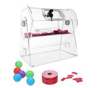 Tambour De Tombola En Acrylique-Duoku-Contenir 2500 Billets Ou 100 Boules De Tombola-Avec 2 Clés