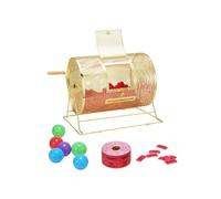 Tambour de Tombola en Métal Capacité 5000 Billets ou 200 Balles 40,9×Ø30,4cm