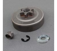 Tambour d'embrayage à 6 dents pour 017 018 MS170 MS180, roue d'entraînement en métal avec roulement et rondelle, pièce de rechange robuste pour tronçonneuse, entretien et réparation dans le jardin, 4