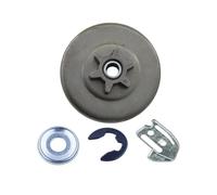 Tambour d'embrayage et plaque de montage for tronçonneuse 6 dents (530057910) for modèles P3314, P3416 et P4018 (501628301)