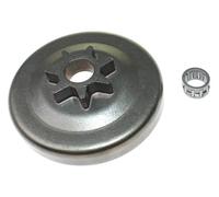 Tambour d'embrayage for tronçonneuse Stihl 024 026 MS240 MS260, pignon droit 0,325"-7T, référence 1121 640 2000 (pièce de rechange)