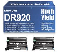 Tambour d'imagerie DR-920 Haute capacité pour Brother MFC-EX915DW, MFC-L5715DW, MFC-L5915DW, MFC-L6810DW, MFC-L6915DW, HL-L5210DN Imprimante - 45 000 Pages,2PC-DR920