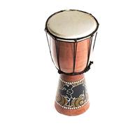 Tambour djembe 20 cm pour enfant avec instructions 20cm Djembe Elefant Bemalt Paint