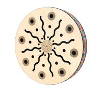 Tambour d'océan en bois, tambour de pluie de tambour de flux, for la guérison sonore de méditation de yoga(8 Inch)