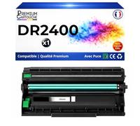 Tambour DR-2400 DR 2400 Compatible pour Brother DCP-L2510D HL-L2310D MFC-L2710DN Noir Haute capacité avec Puce 12000 Pages