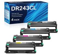 Tambour DR243CL Compatible pour Brother DR243CL DR-243CL Toner pour Brother DCP-L3550CDW DCP-L3510CDW MFC-L3770CD HL-L3230CDW HL-L3270CDW MFC-L3750CDW MFC-L3730CDN (4X Tambour DR-243CL)