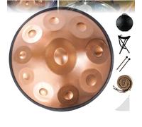 Tambour En Acier À Tambour Handpan, 9/10/12 Notes En Ré Mineur Kurde, 432/440 Hz, Instrument De Percussion, Avec Sac De Transport, Support Pour Tambour À Main(D-440hz,10 notes)