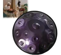 Tambour en acier Handpan 432Hz 440Hz ré mineur, 9 Notes/10 12 Notes, tambour à main Instrument de Percussion 22 pouces(Purple432hz,9 Notes)