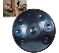 Tambour en acier Handpan 432Hz 440Hz ré mineur, 9 Notes/10 12 Notes, tambour à main Instrument de Percussion 22 pouces(Blue 440hz,10 Notes)