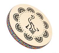 Tambour en bois massif naturel de 25,4 cm, instrument de percussion ethnique conçu pour la musicothérapie, la relaxation, la méditation pour les sessions et le soutien