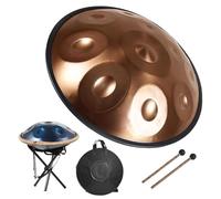 Tambour En Handpan En Acier - 9/10/12/14 Notes - Harmonic Tambour À Main Pour Adultes En Ré Mineur 432 Hz/440 Hz - Kits De Handpan Pour La Méditation, La Musicothérapie(432Hz,10 Note)