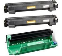 Tambour et 2 Toner Noir type TN1050 x2 1000p et DR1050 10000p pour imprimante Brother DCP-1610W G