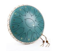 Tambour Handpan 13 Pouces 15 Tons Tambour à Langue en Acier Instrument de Percussion à Main avec Maillets de Tambour/Sac de Transport Tambour à Main pour Méditation Yoga Guérison ou Éducation Musicale