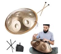 Tambour Handpan 432/440 Hz, 22 Pouces 9/10/12 Notes Instrument À Percussion En Acier De Tambour À Main, Handpan Pour Adultes En Ré Mineur, Pour Sonothérapie, Méditation(Gold,10 notes(432hz))