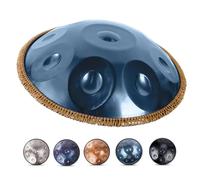 Tambour Handpan 440 Hz/432 Hz Adultes, Instrument À Percussion En Acier De Tambour À Main En Ré Mineur 22 Pouces 9/10/12 Notes Avec Sac Souple Pour Poêle À Main, Maillets(A,440HZ/10Note)