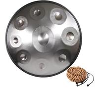 Tambour Handpan, 56cm D Mineur 9/10/12 Notes Handpan Drum Instrument 440 Hz Tambour À Main En Acier Pour Adultes Avec Sac, 2 Maillets De Test, Trépied(Gray,10)