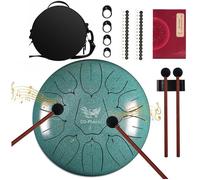 Tambour Handpan Steel Tongue Drums à 11 Tons Mini Instrument à Percussion en Acier de 10 Pouces Tambour à Main avec Sac