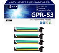 Tambour Haute Capacité GPR-53 Remplacement pour Canon IR-ADV C3320 C3320L C3325 C3330 Imprimantes, Capacité 100000 Pages, Impressions Noires Nettes,Black-4 Pack