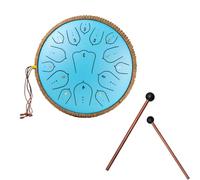 Tambour Langue Acier - 13 Pouces 15 Notes Tambour Acier, Instruments Percussion Main Fa Majeur Pour Adultes, Percussion Maillet Xylophone, Pour Accompagnement Concert(D)