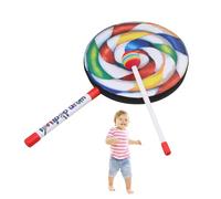 Tambour Lollipop - Jouet De Percussion Musicale Colorée, Instrument De Rythme Rond Avec Bâton | Activité D'éducation Préscolaire, Développement Des Compétences Des Tout-petits, Pratique De Coordinatio