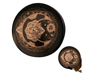 Tambour Lunaire Chamanique - Matériau Léger De Pouces Respectueux Des Animaux, De Percussion Réglable, Base D'origine Éthique | Instrument De Thérapie Sonore Professionnel Pour Les Séances