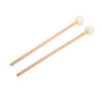 Tambour Maillet Ensemble Ensemble de Têtes de Feuille Laine Douce Manche en érable (YELLOW)