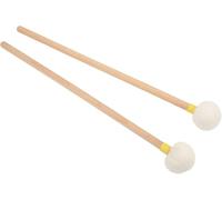 Tambour Maillet Kit Poignée en Bois Instrument Antidérapant Accessoire Set 2 Pcs Tête en Feutre Jouer, Yellow