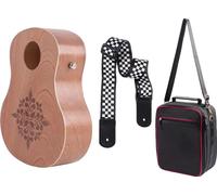 Tambour manuel pour enfants, design portable, forme de guitare amusante, cinq pads de tambour