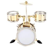 Tambour Miniature avec étui, Modèle D'instrument de Musique Miniature, Réplique de Batterie, Mini Tambour Miniature, Modèle de Maison de Poupée, Ornement, de Batteur,