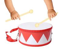 Tambour pour Enfant - Jouet Musical en Bois avec Sangle réglable, Instrument de développement du Rythme de 15 cm de diamètre | Jouet éducation précoce pour de 2 à 5 Ans | Enfant, Fille