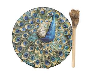 Tambour rituel fait main - rond en cuir de bois naturel, structure légère, instrument sonore traditionnel, modèle symbolique de, musique culturelle, rythme spirituel, acces