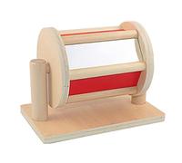 Tambour Rotatif Jouet en Bois en Rotation de Rotation Babies de Musique Jouet avec Miroir pour Les Enfants, Jouets